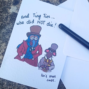 Muppet Weihnachtslied - Wer starb nicht ! A6 Grußkarte mit Umschlag