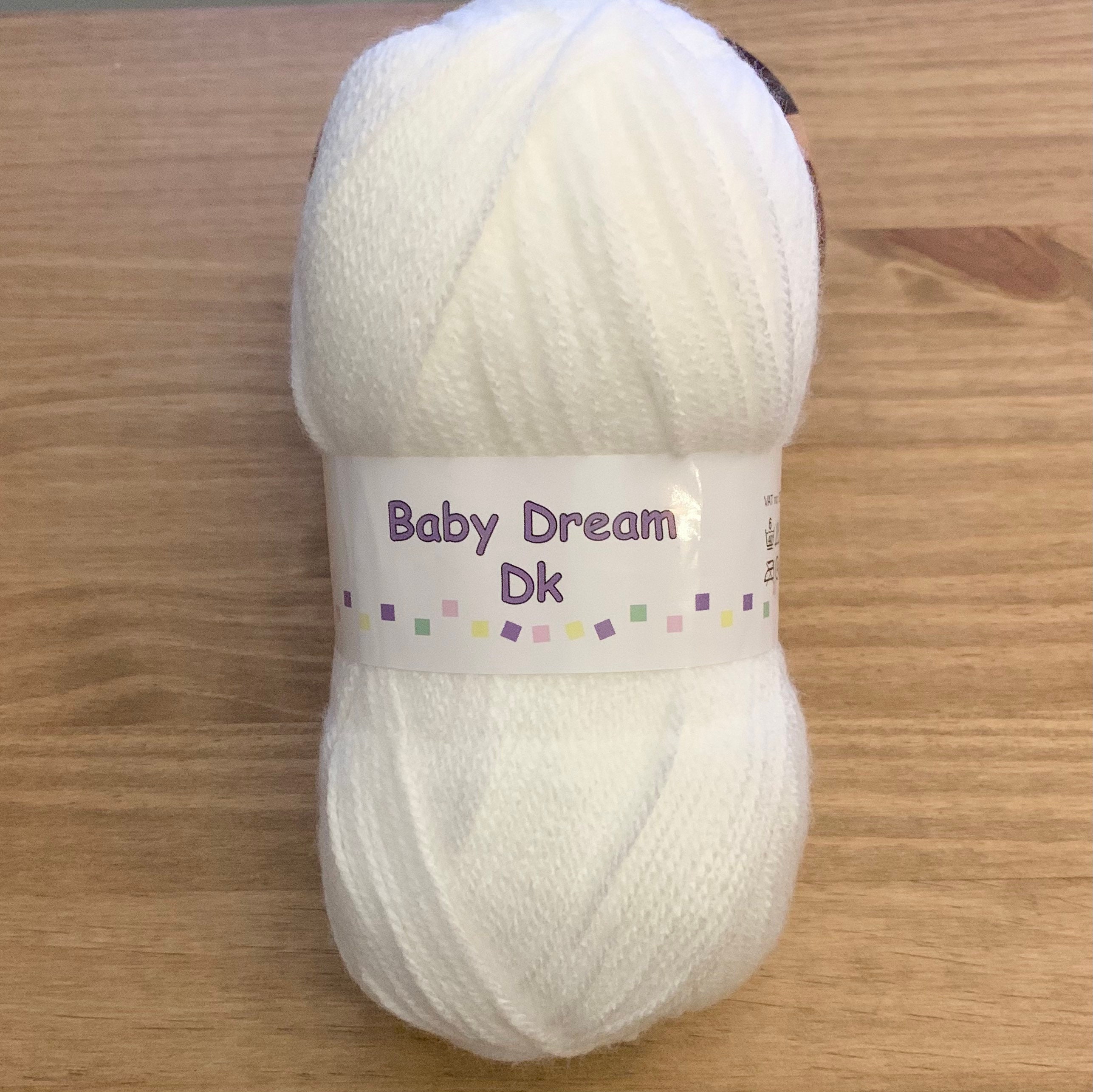 White Baby Dream Double Knit Wool Woolcraft Baby Dream DK White