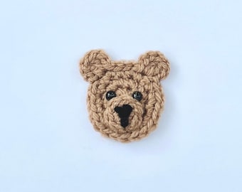 Crochet Teddy Appliqués, 1 Teeny Tiny Teddys Motifs, Embellishments, Sewing, Crochet, Bear Motif, Baby Colours, Brown Bear Motifs
