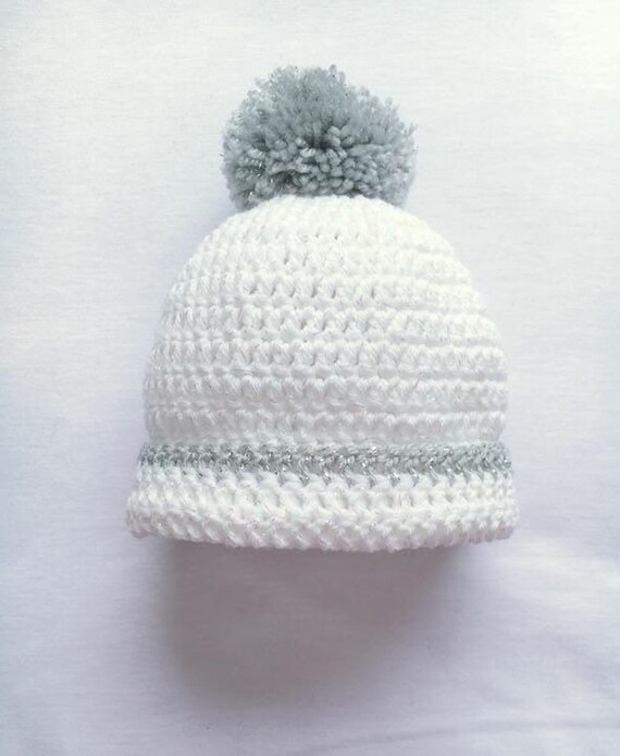 white baby cap