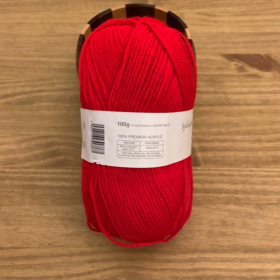 Red knitting wool deals