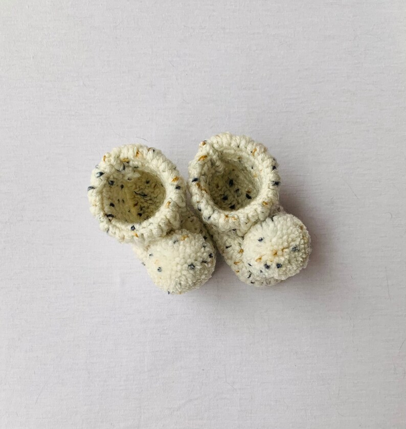 Baby Crochet Hat Unisex Baby Gift Baby Photo Prop Beige Multi Baby Gift Set Baby Shower Gift Baby Crochet Booties Pregnancy Reveal