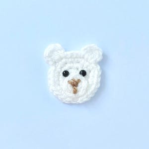 Crochet Teddy Appliqués, 1 Teeny Tiny Teddys Motifs, Embellishments, Sewing, Crochet, Bear Motif, Baby Colours, Cream Bear Motifs