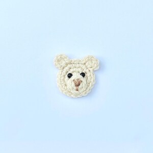 Crochet Teddy Appliqués, 1 Teeny Tiny Teddys Motifs, Embellishments, Sewing, Crochet, Bear Motif, Baby Colours, Beige Bear Motifs
