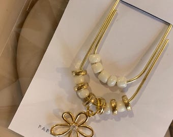 Planner Paperclip Charm | Gold Flower Jumbo Paperclip | Planner Bookmark | Journal Accessory | Aesthetic Planner Gift