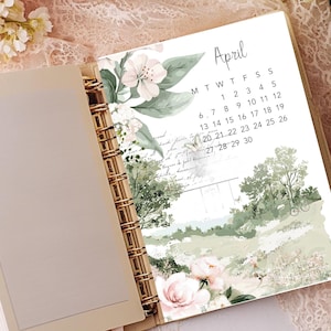 April 2026 Laminated Planner Dashboard | Journal Inserts | A5 A6 Personal