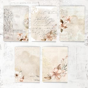 Vintage Script Floral Vellum