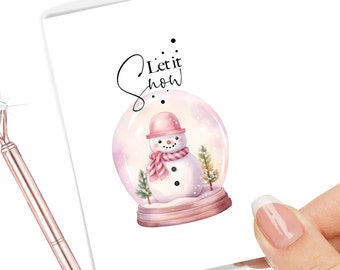 Panel de control de agenda con bola de nieve navideña / Cubierta de agenda A5 / A6 Personal