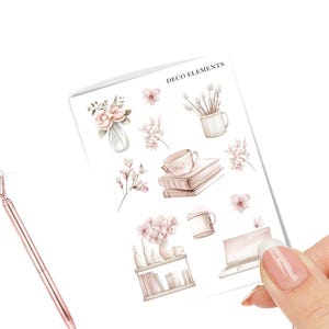 Pegatinas para planificador / Hojas de pegatinas decorativas / Pegatinas para diario / Pegatinas para planificador con decoración minimalista / Hojas decorativas / Planificador con decoración