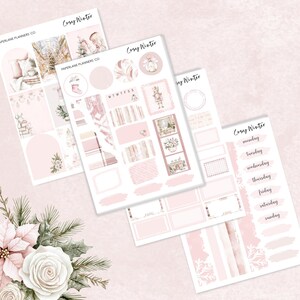 Stickerset weekplanner voor verticale planners | Kerstthema