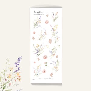 Floral Washi Stickers: Decorative Journal Planner Stickers