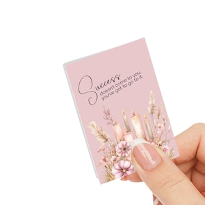 Motiverende logboekkaart | Pocketkaart met motiverende planner | Quote bladwijzer | Paginamarkering planner | Plannerkaart | Bevestigingskaarten