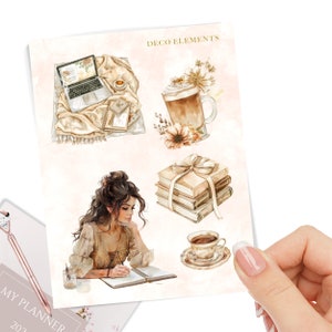 Pegatinas Boho Planner / Hoja de pegatinas decorativas / Pegatinas de diario / Pegatinas minimalistas Deco Planner