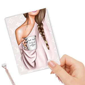 Planner Dashboard | But First Coffee Theme | A5 A6 Personal Pocket  | Coffee Girl | Vellum | Laminated | Planner Covers