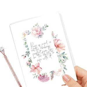 Floral Quote Planner Dashboard | Motivational | Minimal Planner | Planner Covers | A5 A6 B6 Personal Pocket | HP Mini & Classic