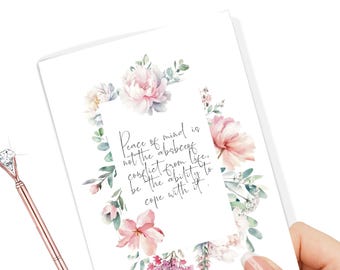 Floral Quote Planner Dashboard | Motivational Planner Cover
