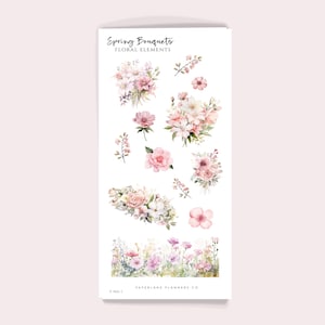 Floral Washi Stickers: Decorative Journal Planner Stickers