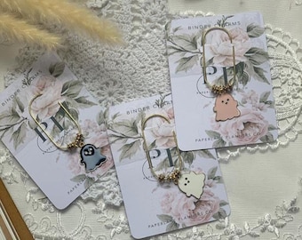 Ghost Planner Clip | Gold Paperclip Charm
