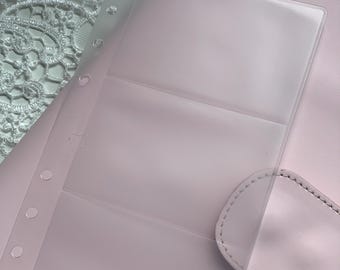 Personal Planner Card Holder | Frosted Insert with 3 Pockets
