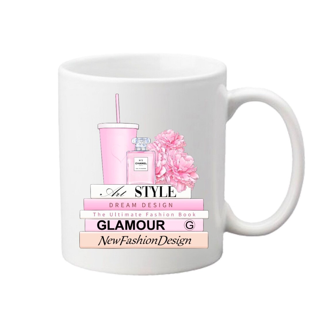 Glamour Fashion Mug Girly Coffee Mug Cute Coffee Mug | Etsy