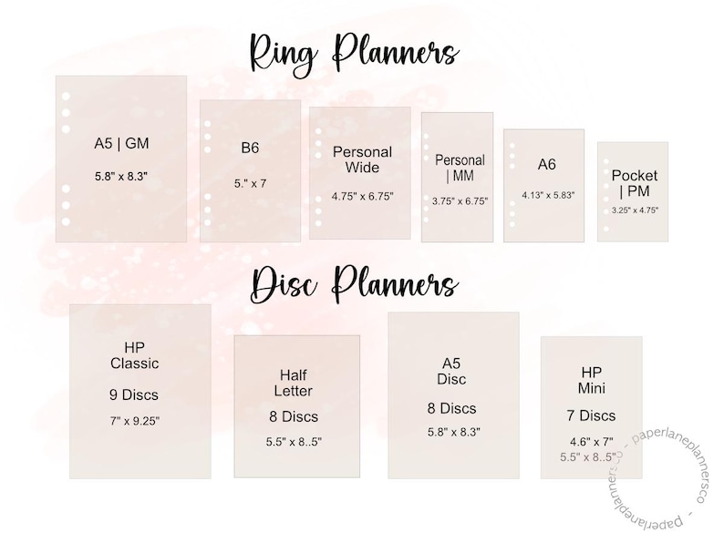 Fashion Planner Dashboard | Handmade A5 A6 Planner Inserts - Etsy