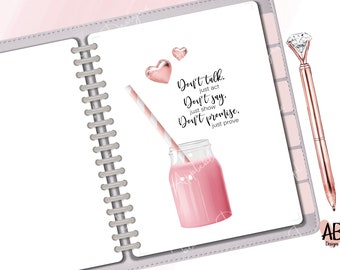Motivational Quote Planner Dashboard | Stylish Planner Inserts
