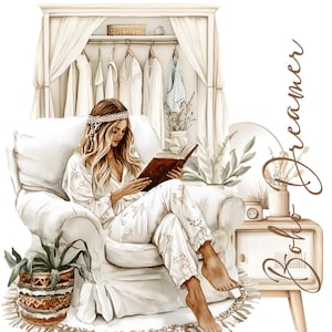 Adesivi Boho Planner: adesivi decorativi trasparenti, kit per journaling