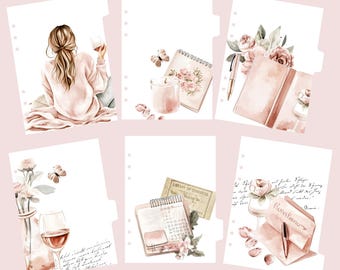Planner Dashboards | Tabbed Dividers for Planners |  | A5  A6 | Personal Happy Planner