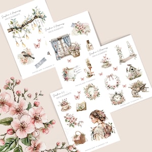 Spring Planner Stickers: Transparent Decorative Sticker Kit