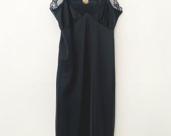 Black Vintage Slip Dress