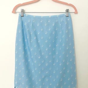 Vintage Blue Midi Skirt