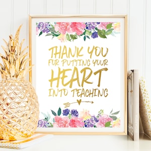 Thank you Gift for Teacher Thanksgiving Gift Teacher Thank You Gift Teacher Christmas Gift Teacher Gift Printable Teacher Gifts Personalized