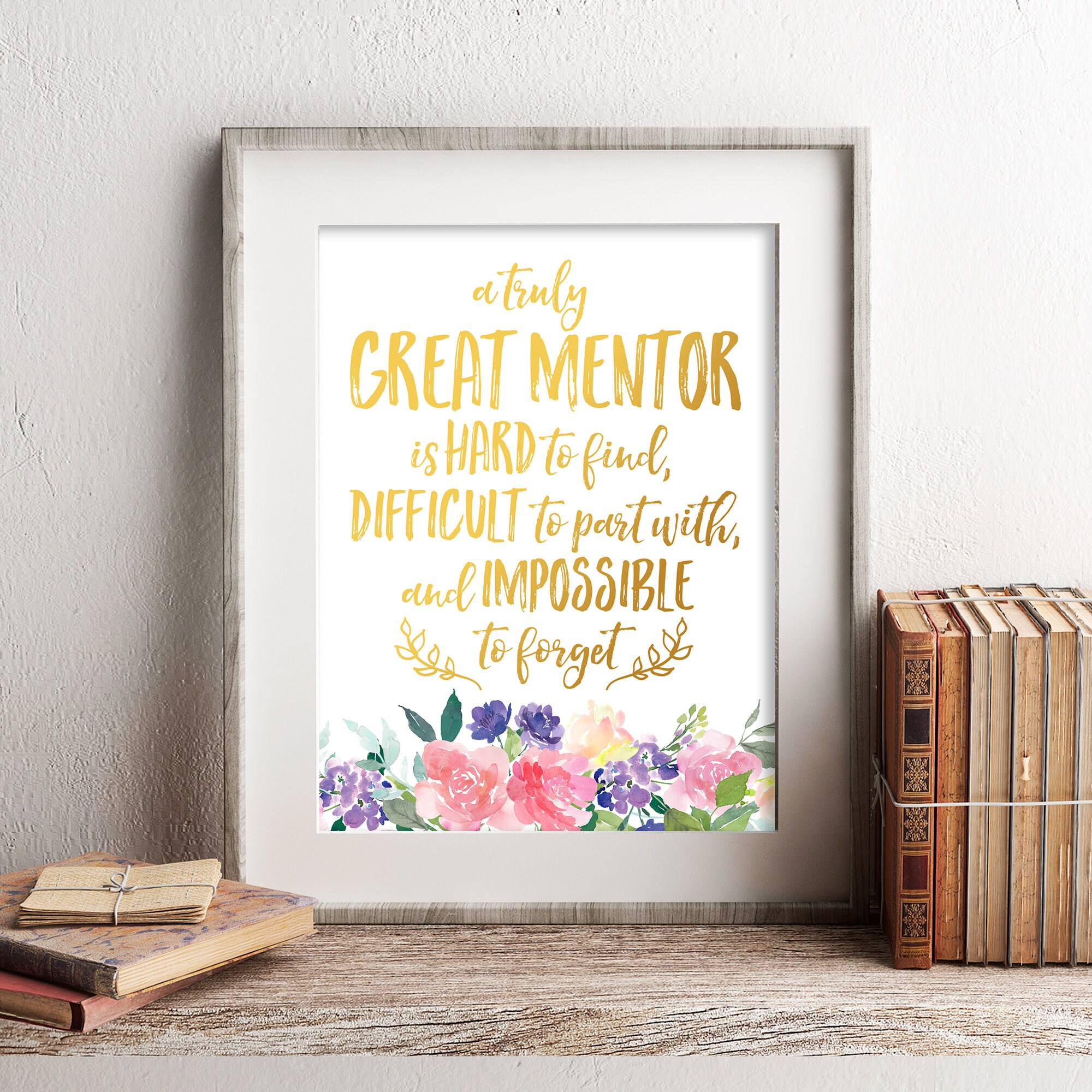 Mentor Gift A truly great mentor PRINTABLE Quote Mentor Etsy