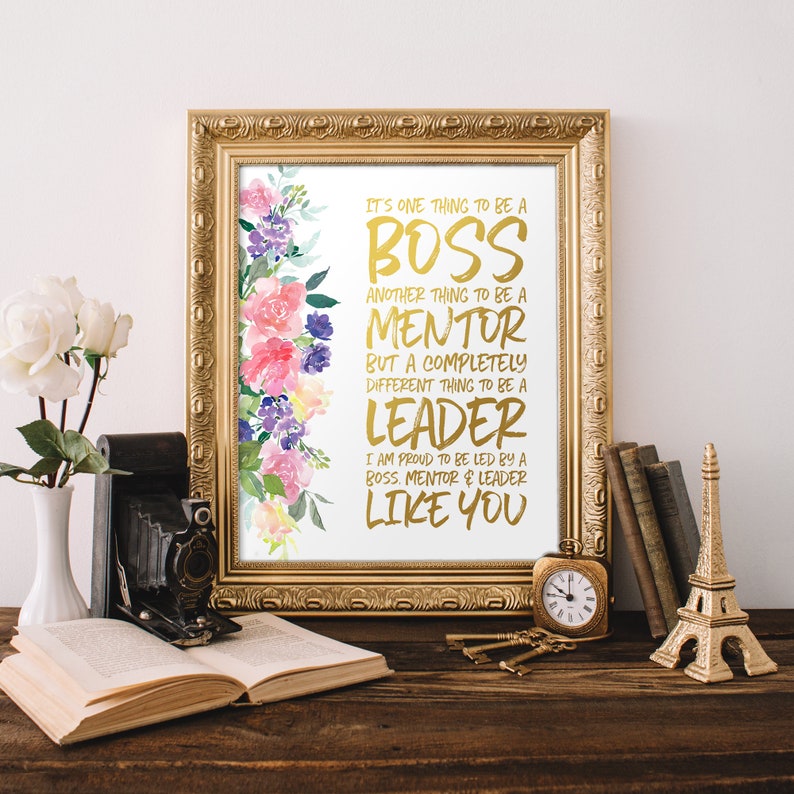 Boss's Day Gift Boss Day PRINTABLE Boss Appreciation Gift Etsy
