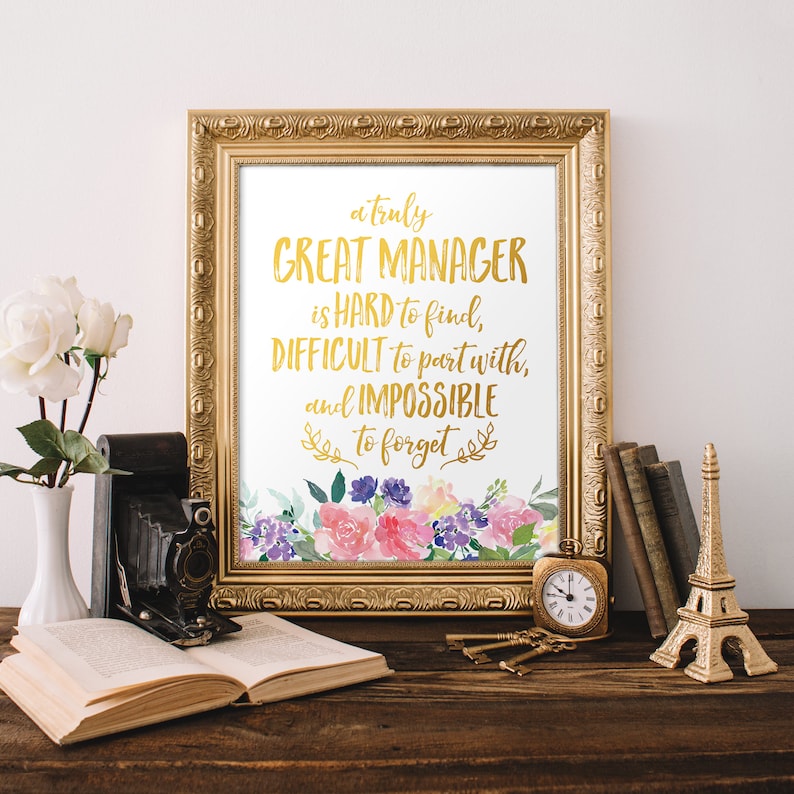 Manager Gift A Truly Great Manager PRINTABLE QUOTE Manager Etsy