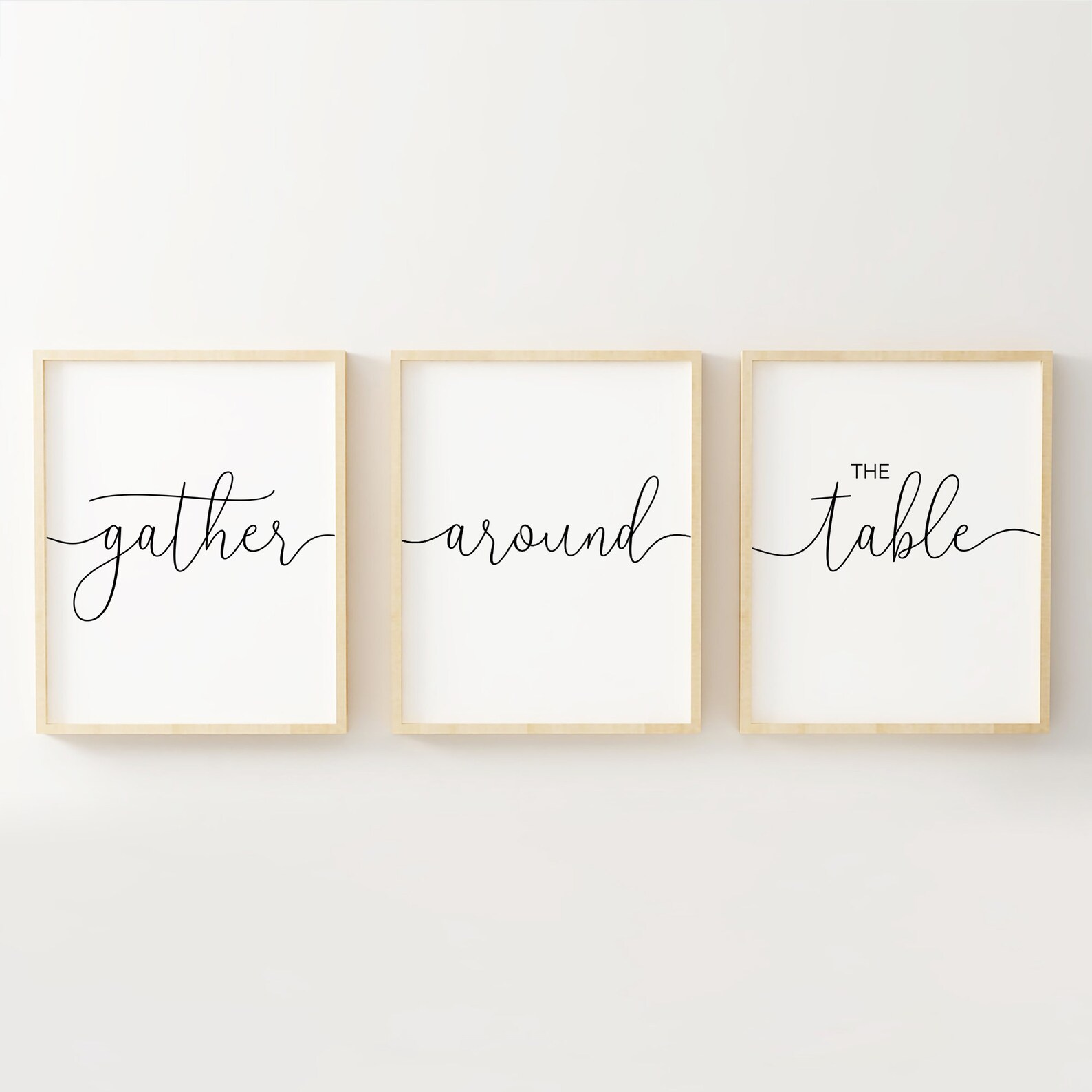 Gather around the table Set of 3 Printable Quote Posters Etsy