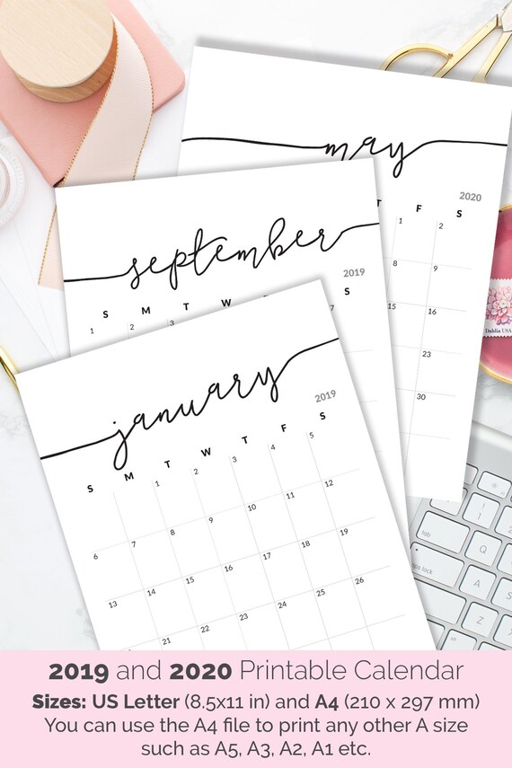 Printable Calendar 2019 2020 Calendar For Frame Planner