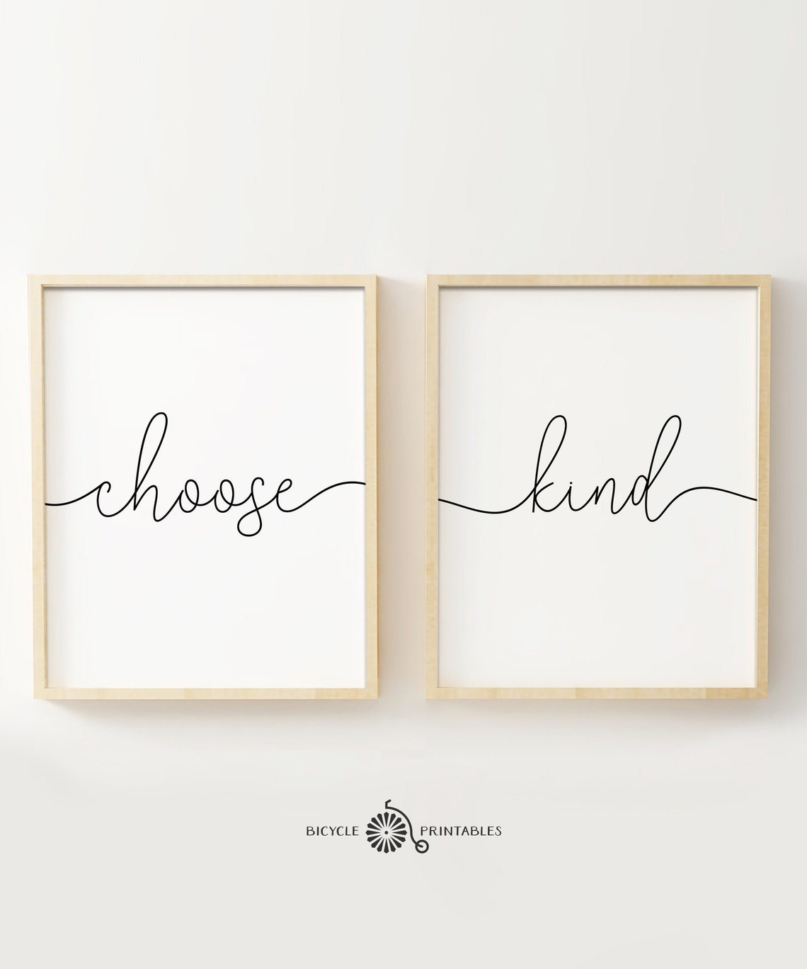 Choose Kind Print Quote Print Diptych Set of 2 Printable | Etsy