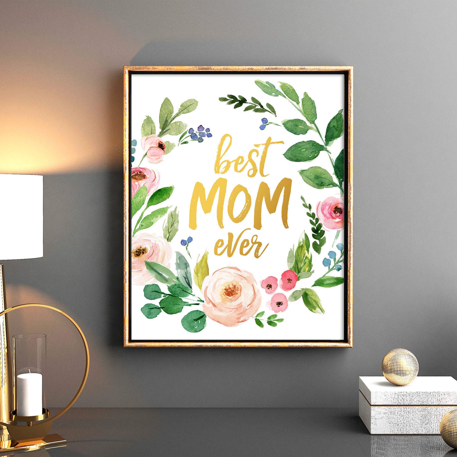 Best Mom Ever Mothers Day Printable Mothers Birthday Gift - Etsy
