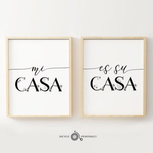 Mi casa es su casa Typography Print, Home Decoration, Printable Wall Art, Welcome Poster, Guest Wall Decor, Guest Room, Airbnb Decor