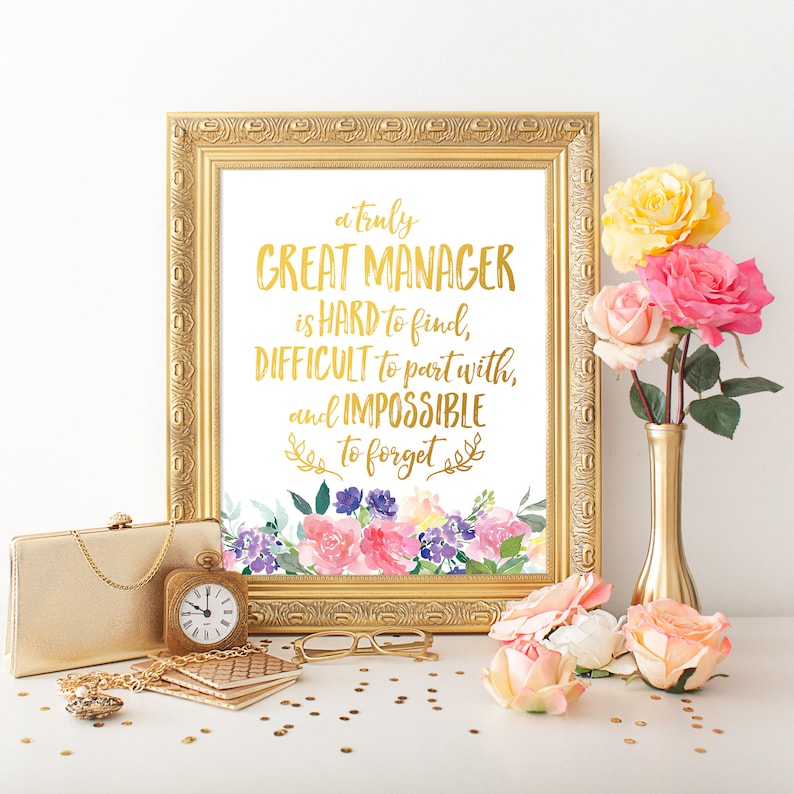 Manager Gift A Truly Great Manager PRINTABLE QUOTE Manager Etsy
