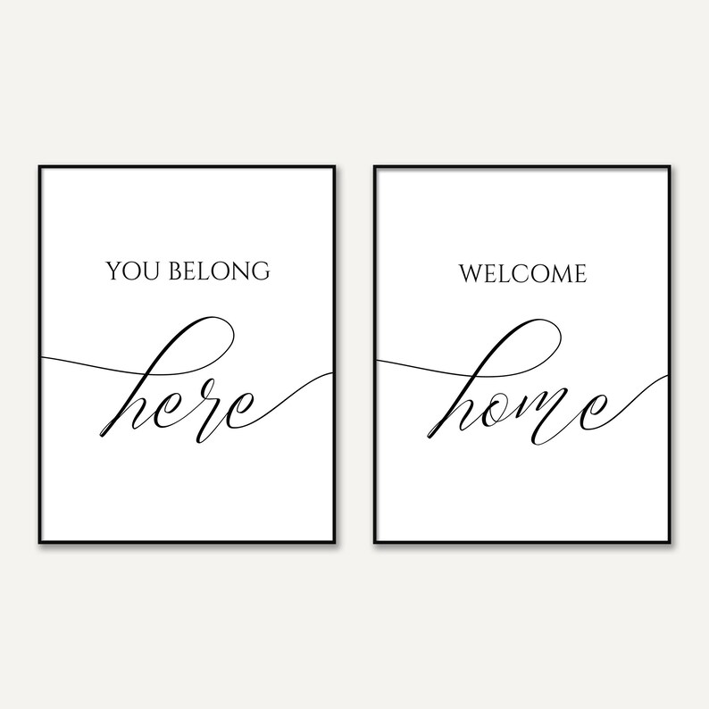 You Belong Here Home Printable Quote Home Decor Etsy