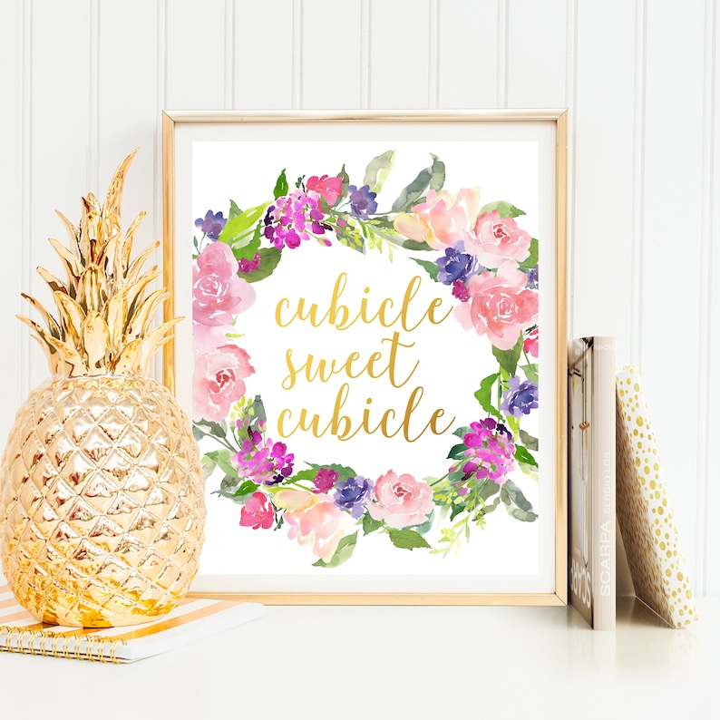 Cubicle Decor Cubicle Sweet Cubicle Sign PRINTABLE Office - Etsy