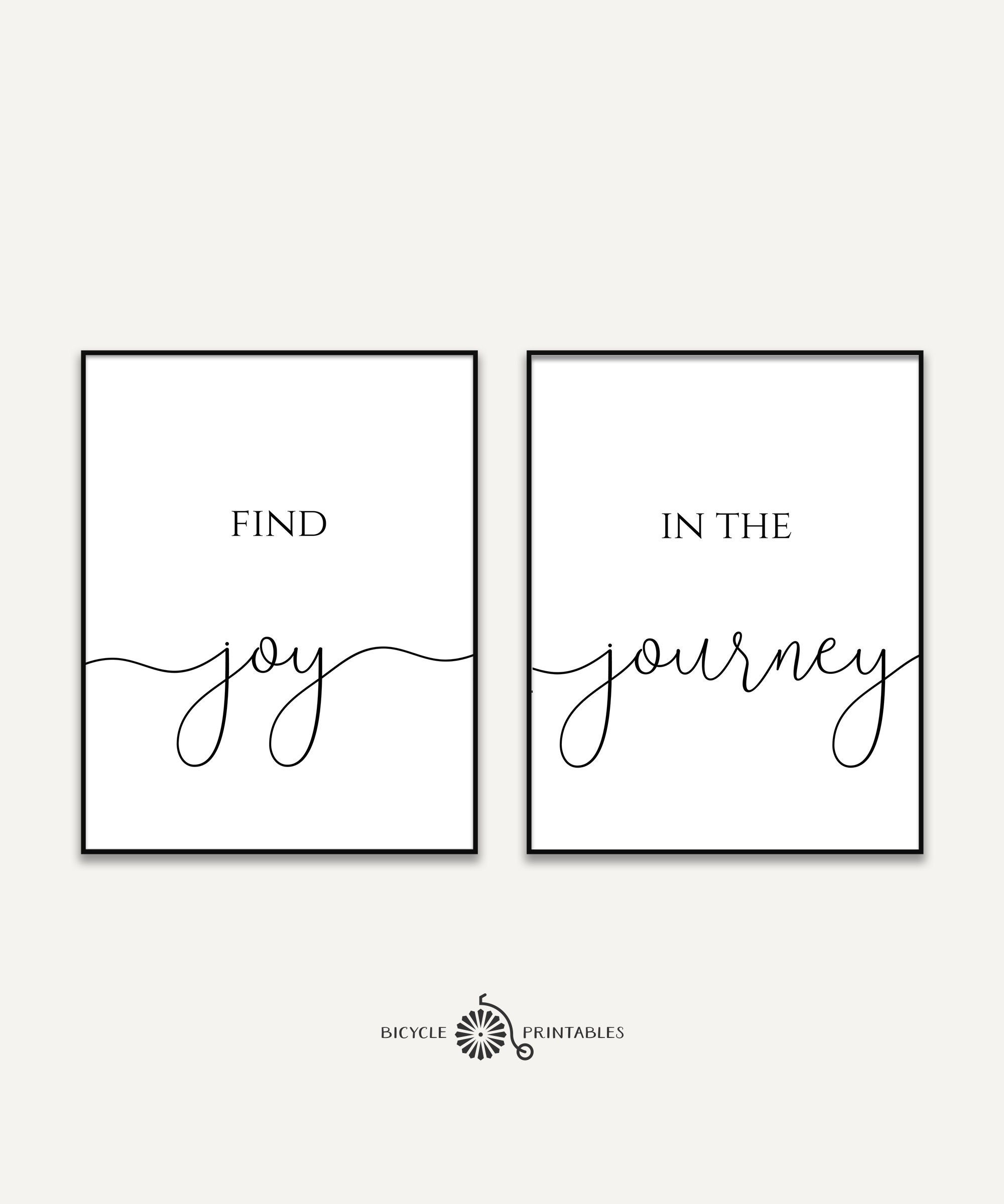 Find Joy in the Journey Print Printable Poster Set of 2 | Etsy