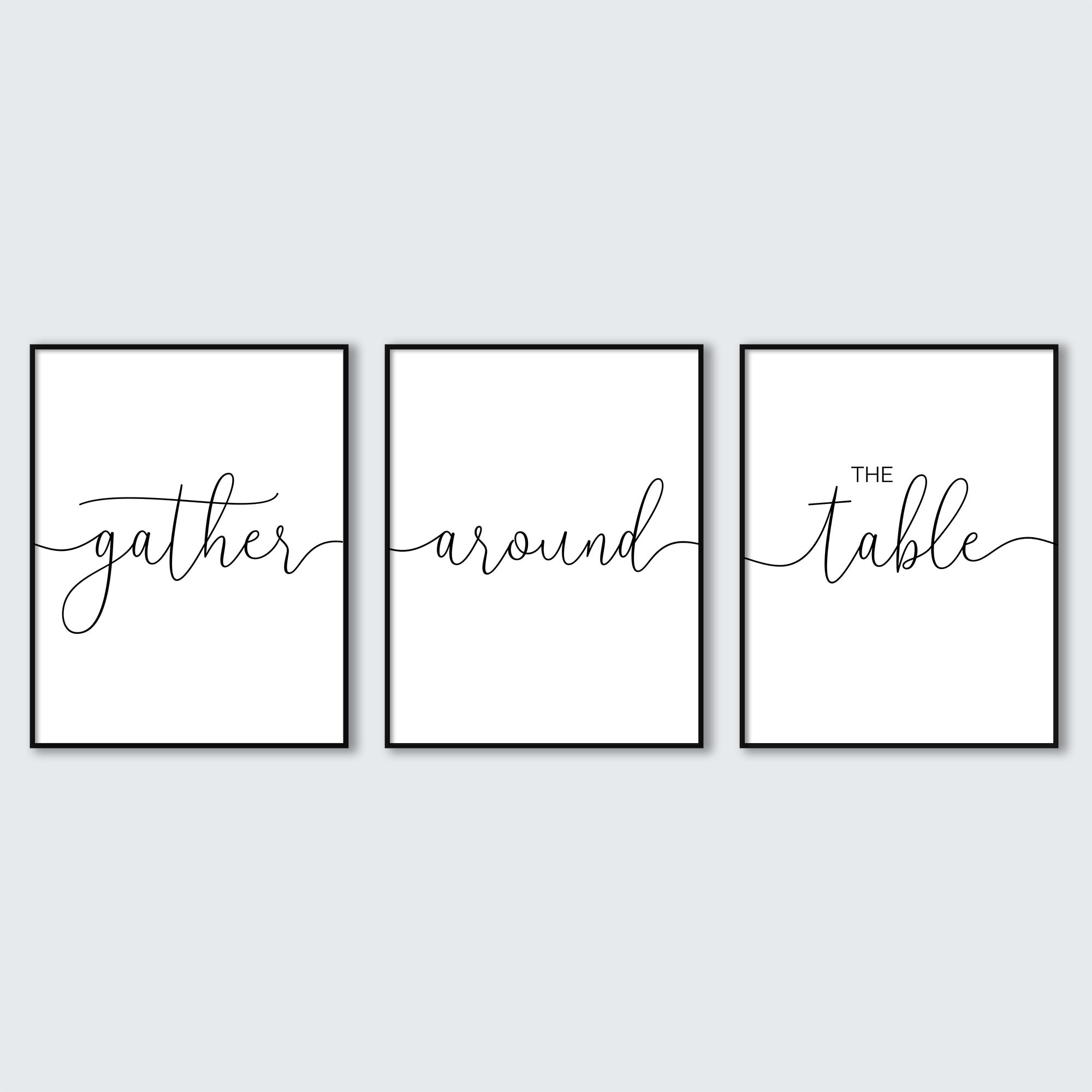 Gather Around the Table Set of 3 Printable Quote Posters Etsy Canada
