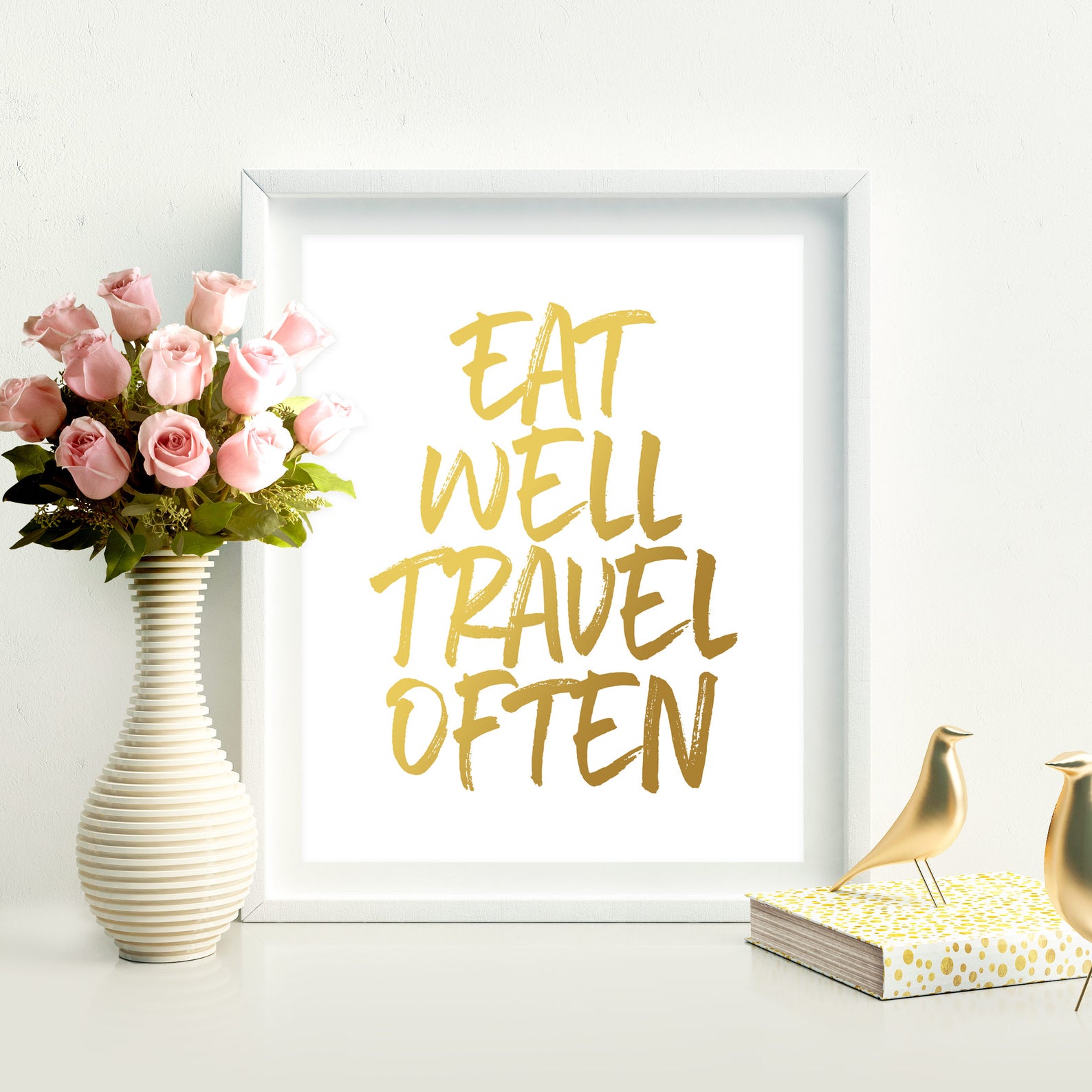 Eat Well Travel Often Wall Art Print Sign Travel Decor Travel - Etsy