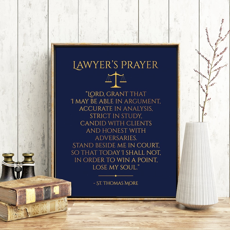 Lawyer's Prayer Lord Grant That I May Be Able in Etsy