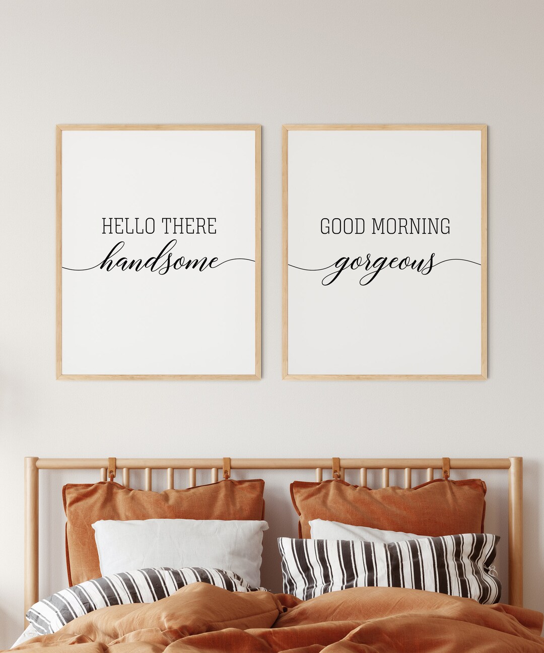 Hello There Handsome Good Morning Gorgeous Set of 2 Prints - Etsy