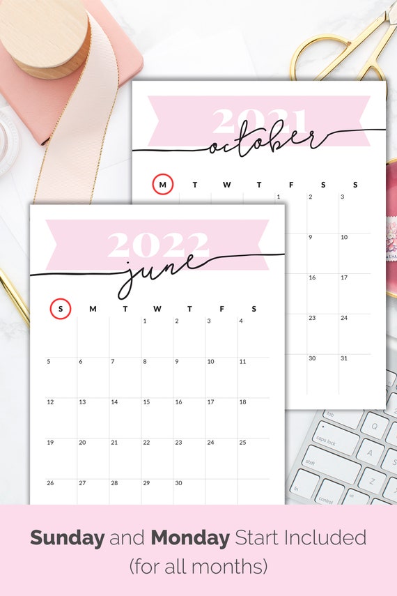 Pink 2021 A3 Poster Calendar 15/% OFF MULTI ORDERS!
