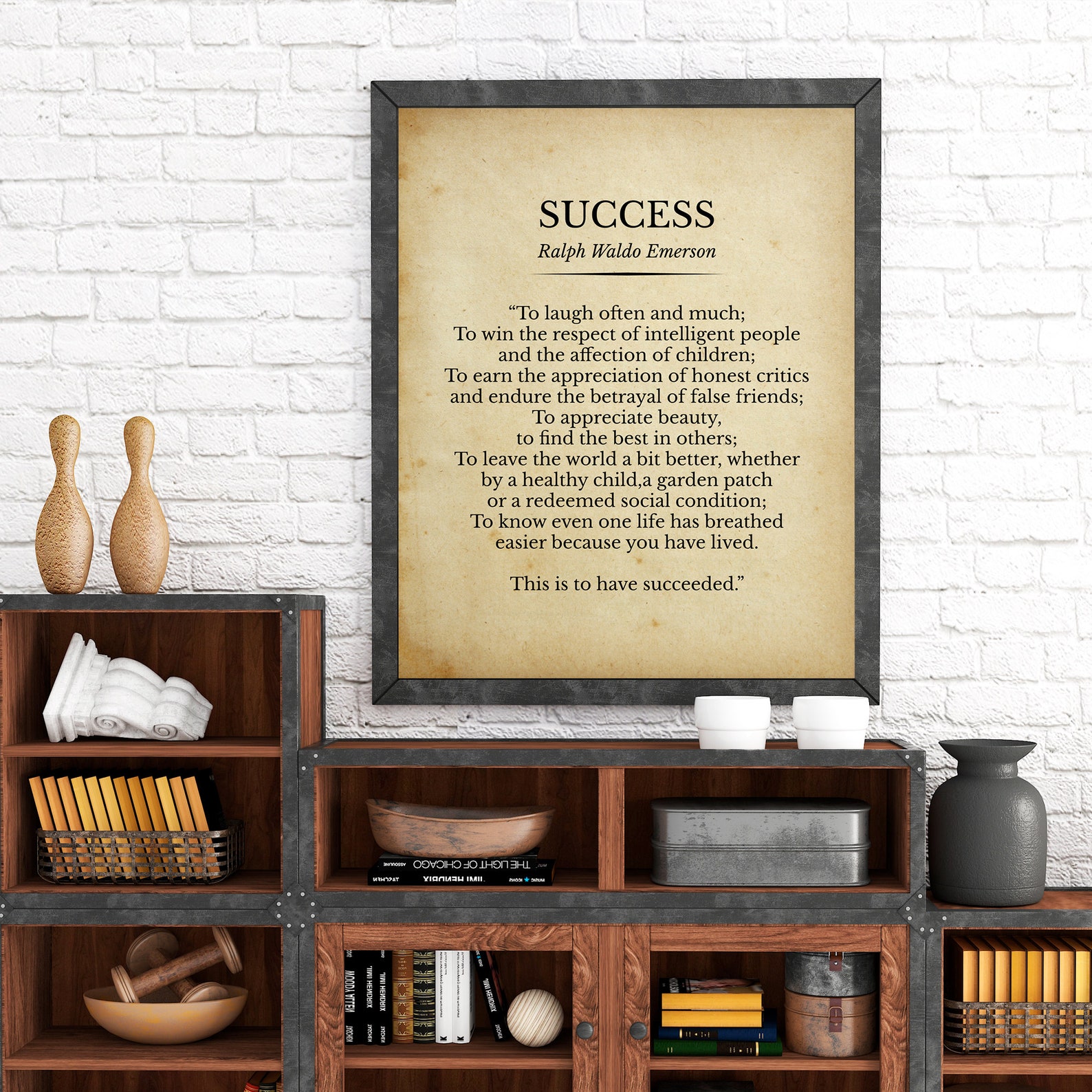 Success Ralph Waldo Emerson Poem Print Decor Inspirational Printable ...